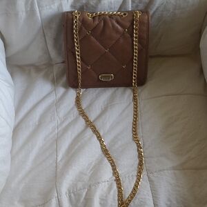 Rebecca Minkoff Brown Gold Crossbody Quilted Bag